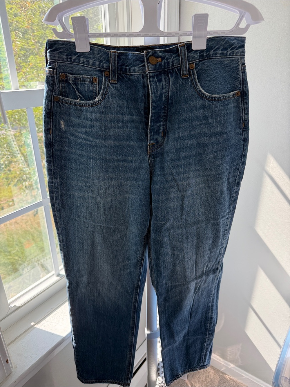 J. Crew Factory Dark Blue Straight-Leg Men’s Jeans